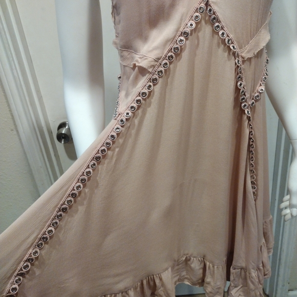 Intimately Free People Tan Nude Sway With Me Slip Dress Sz XS Grunge Fairy Boho - Picture 3 of 9